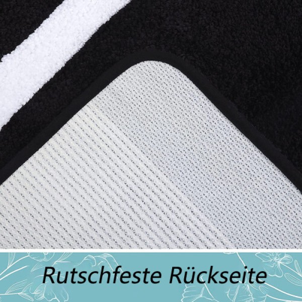 Non-slip bath mat, washable, soft and absorbent